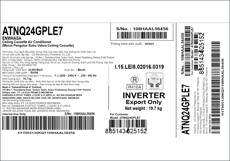 May lanh am tran LG ATNQ18GPLE7 2.5HP1