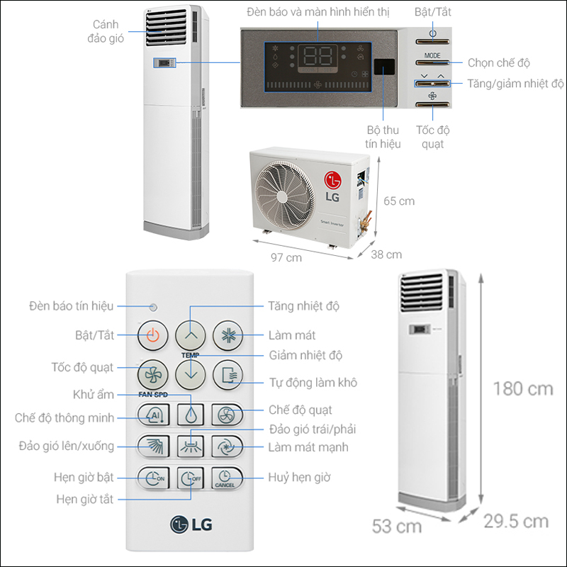 Máy lạnh tủ đứng LG APNQ24GS1A4