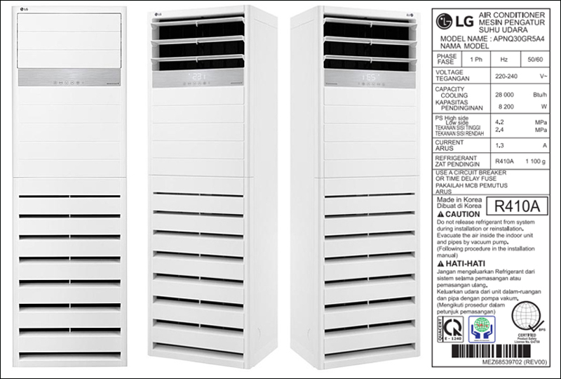 Máy lạnh tủ đứng LG APNQ30GR5A4
