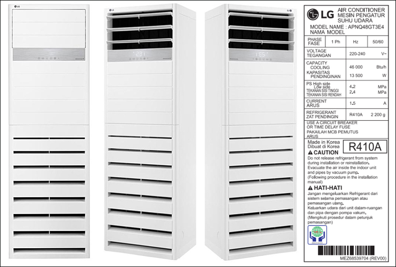 máy lạnh tủ đứng LG APNQ48GT3E4