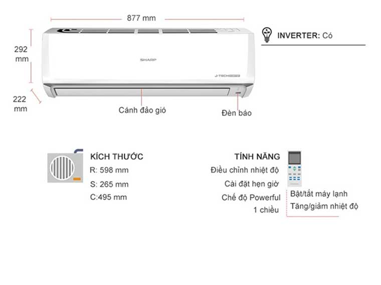 may-lanh-sharp-x13zw-inverter