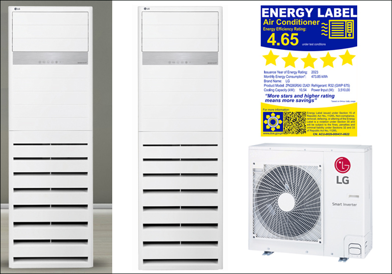 máy lạnh tủ đứng LG ZPNQ36GRA0