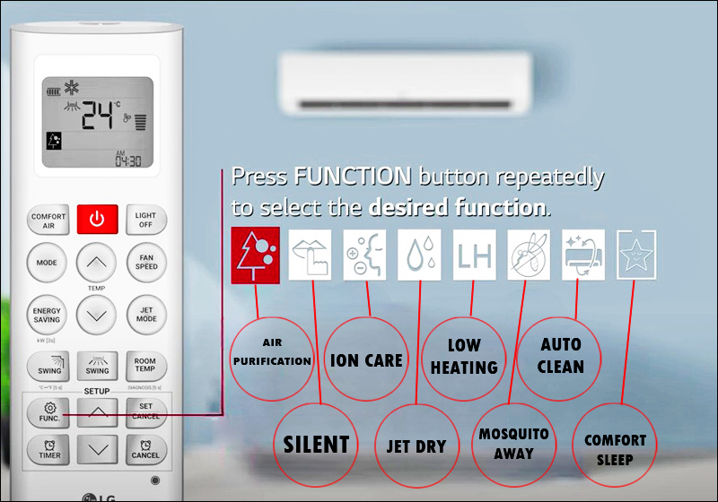 tính năng silent máy lạnh lg
