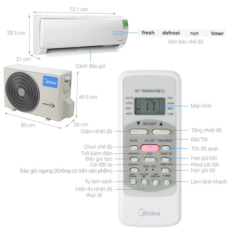 may lanh midea-MASAGII-18CRDN8