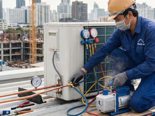 hut chan khong khi lap may lanh